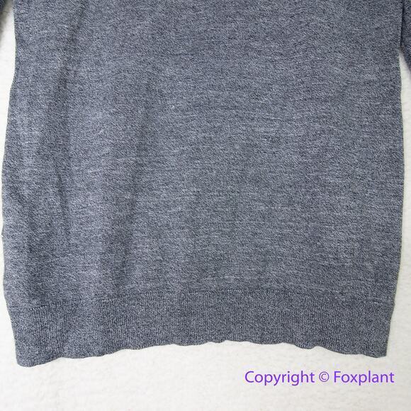 CALVIN KLEIN Women's Gray Contrast-trim Cold-shoulder Sweater Top Size M - Picture 12 of 16